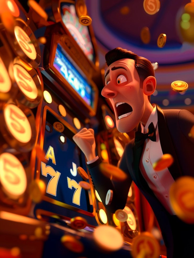 Dealer live casino profesional sedang melayani pemain melalui video streaming berkualitas tinggi